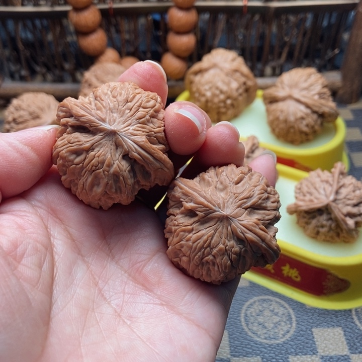 文玩核桃把件39磨盘