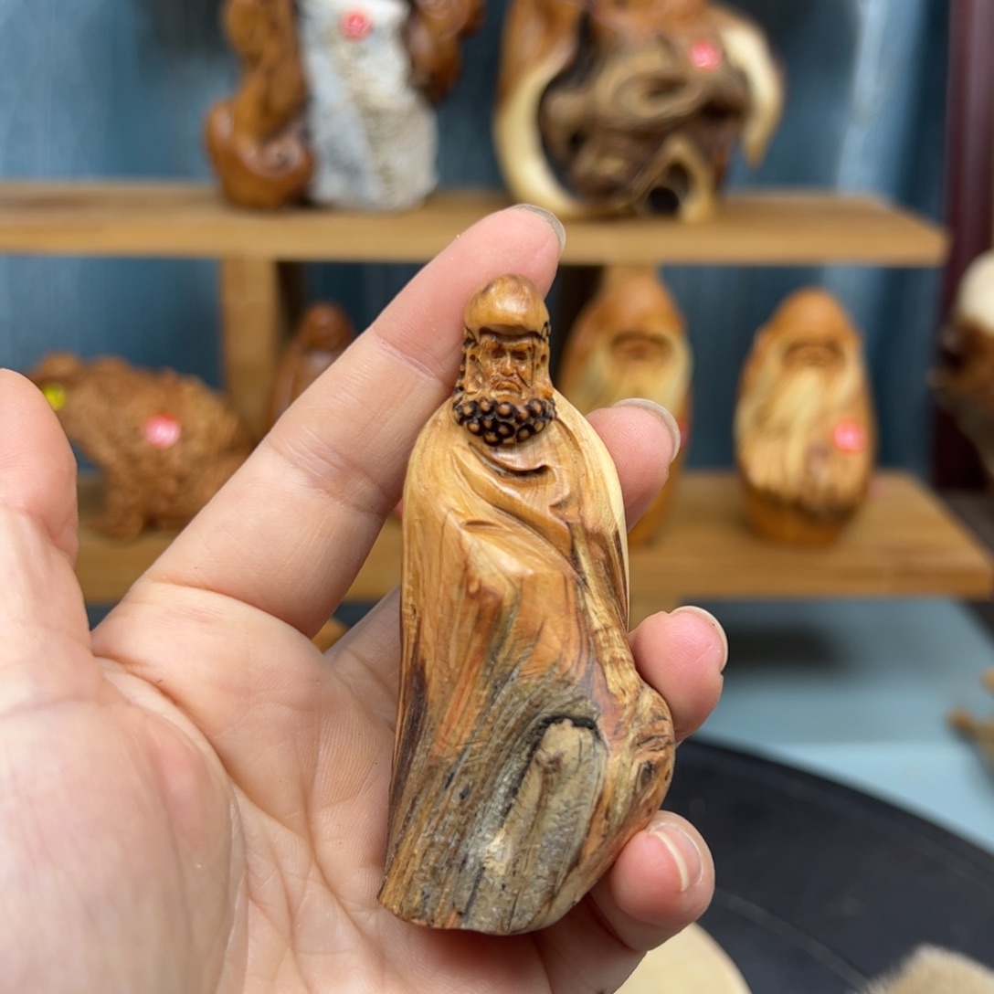 木崖柏木摆件手把件