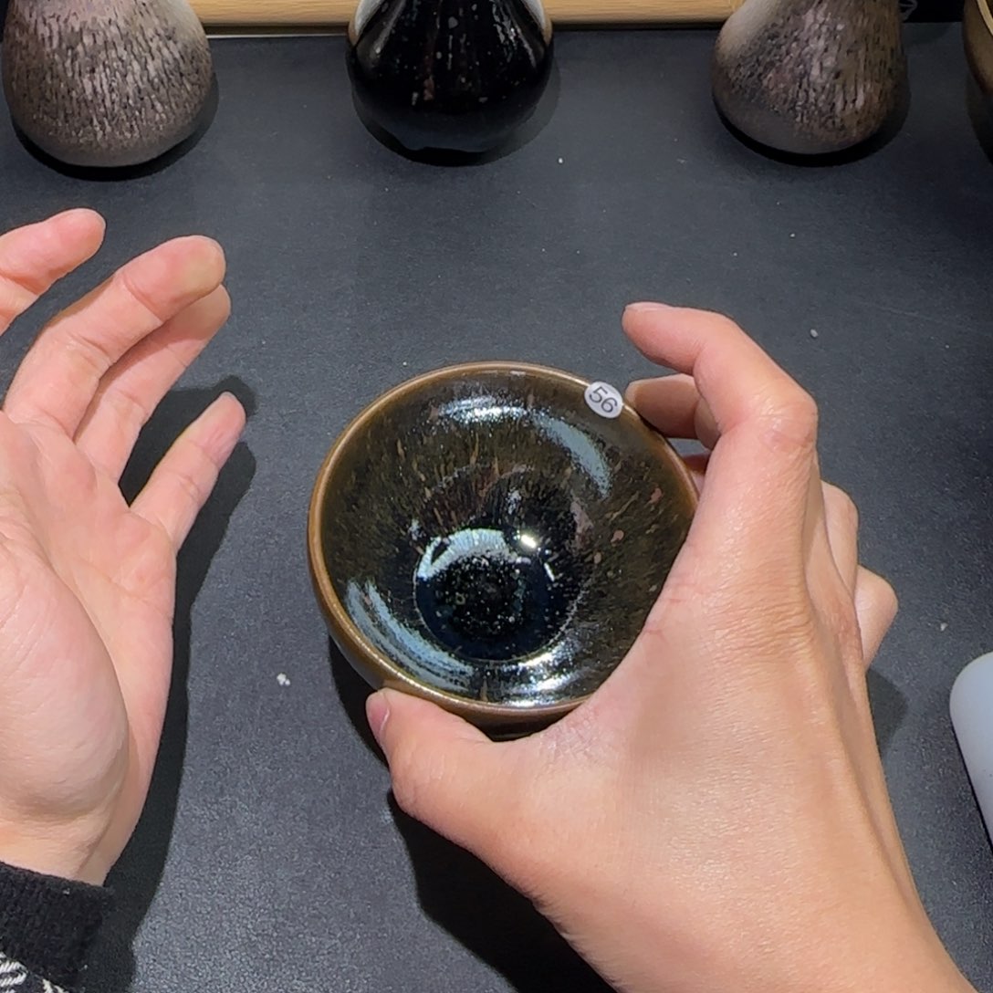 茶盏精品柴烧放漏放漏56