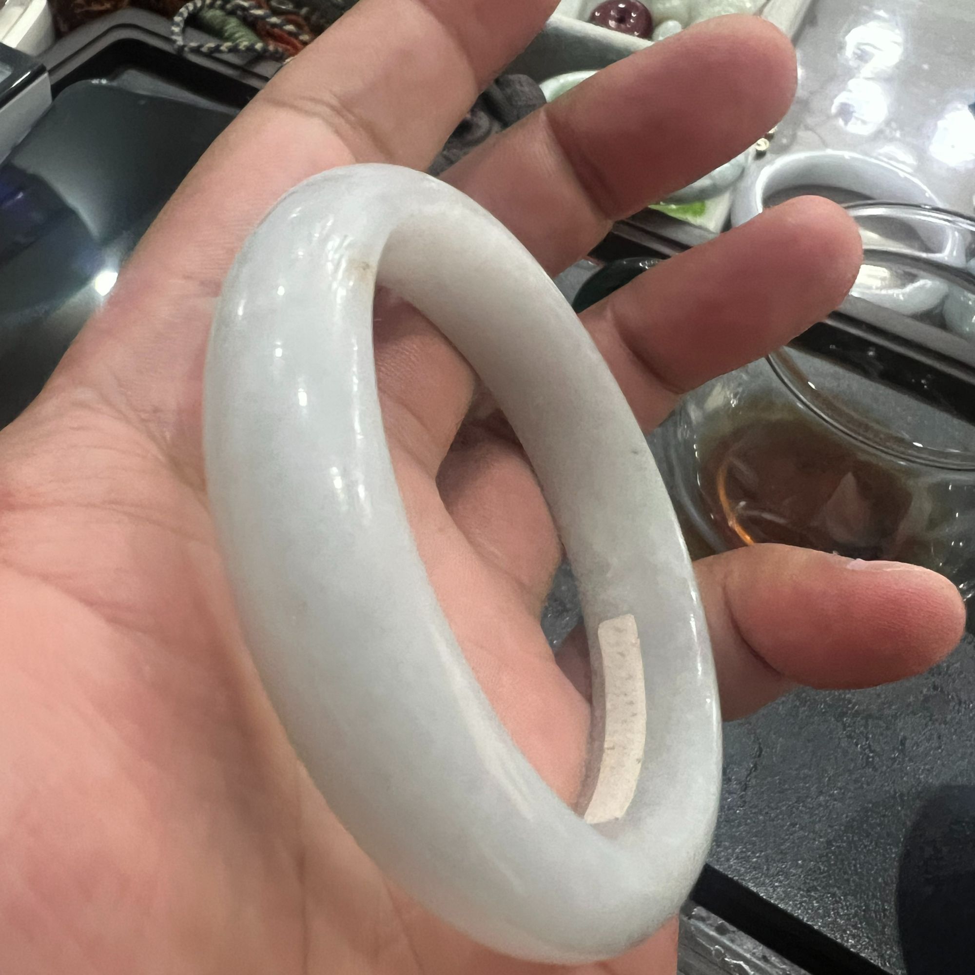 翡翠60圈口正圈手镯