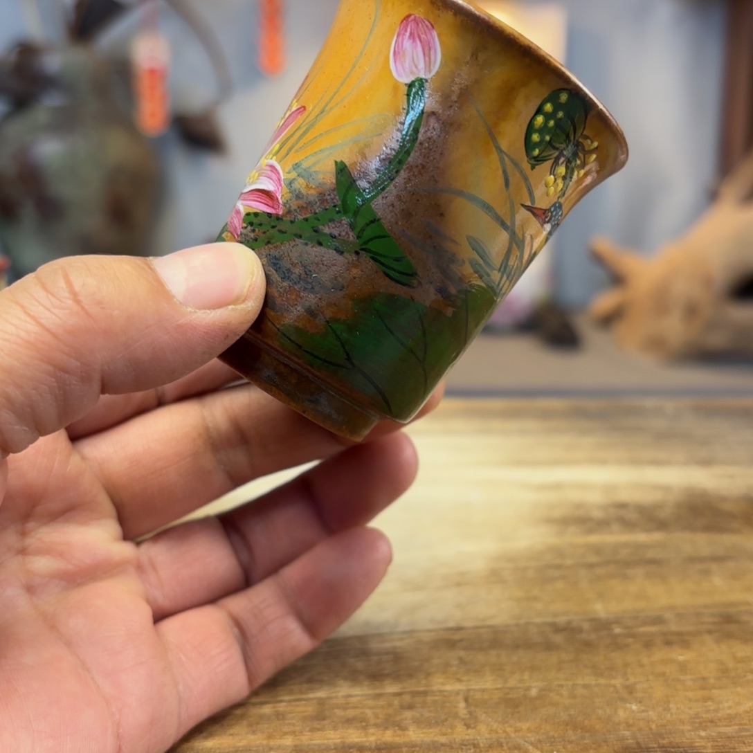 景德镇纯手工柴烧手绘陶瓷