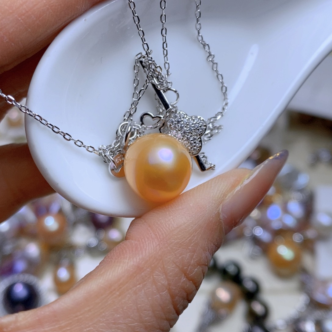 淡水珍珠耳环合金