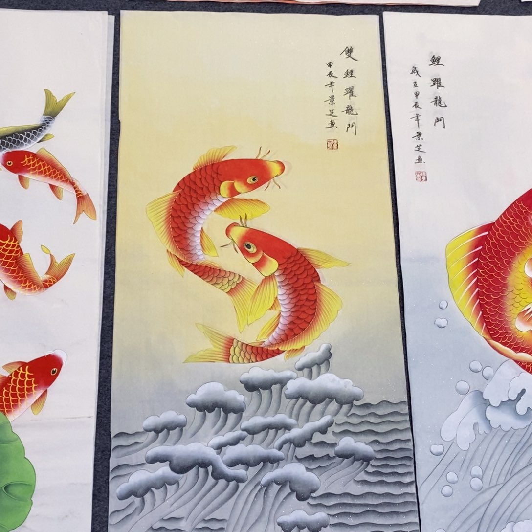 国画尺寸100✖️50三尺工笔手绘国画