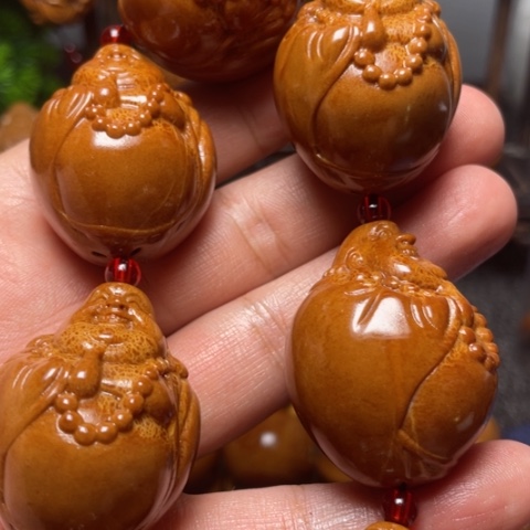 橄榄核手串/手链弥勒手持一条3.3左右