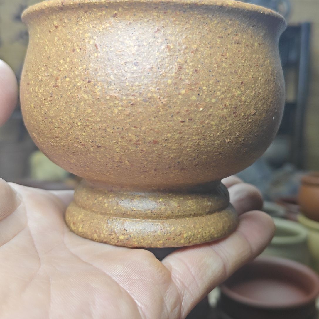 紫砂茶杯文*微瑕紫砂主人杯