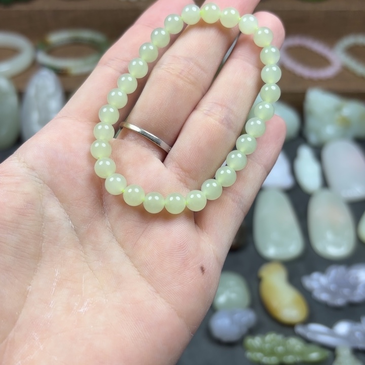 和田玉手串未镶嵌和田玉手串卡6