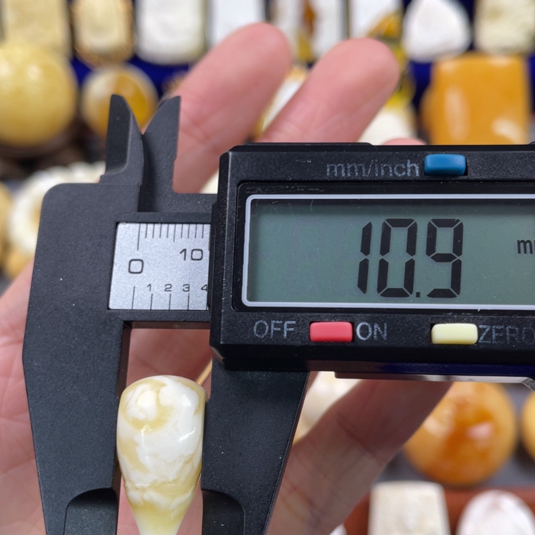 蜜蜡裸石未镶嵌琥珀蜜蜡三通配饰