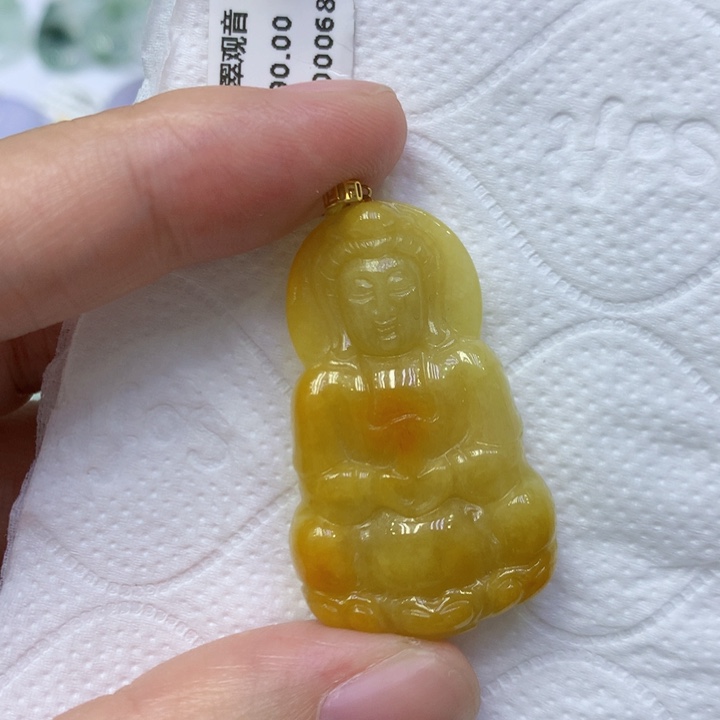 颈饰18K金镶嵌翡翠