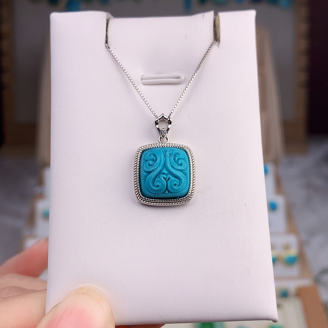 绿松石戒指银S925镶嵌