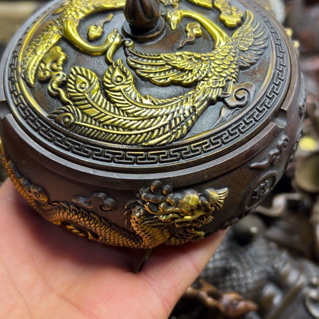 铜摆件欢迎欢迎你