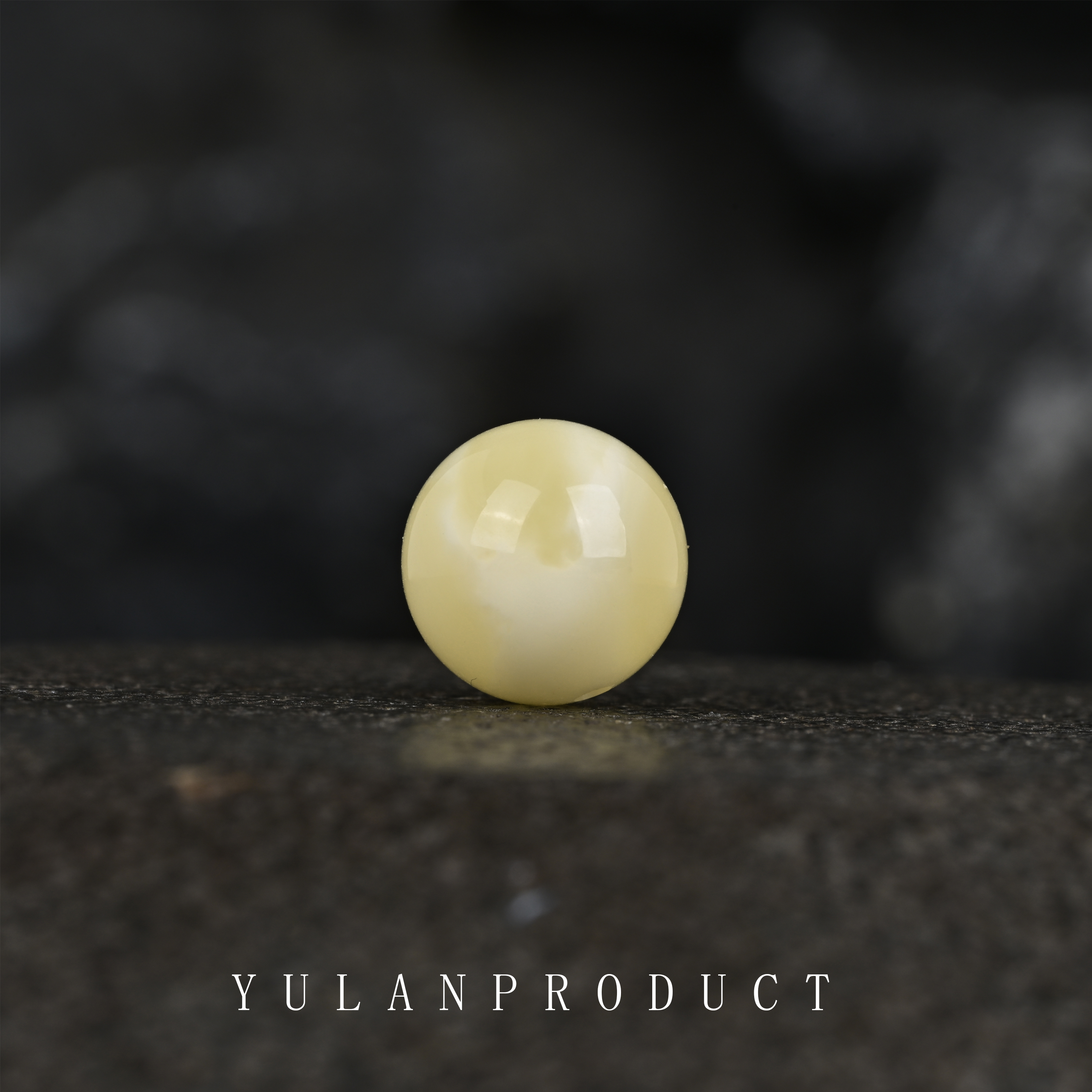 钰澜文玩「云顶·蜜蜡」满浓蜡白花蜜蜡圆珠-11mm