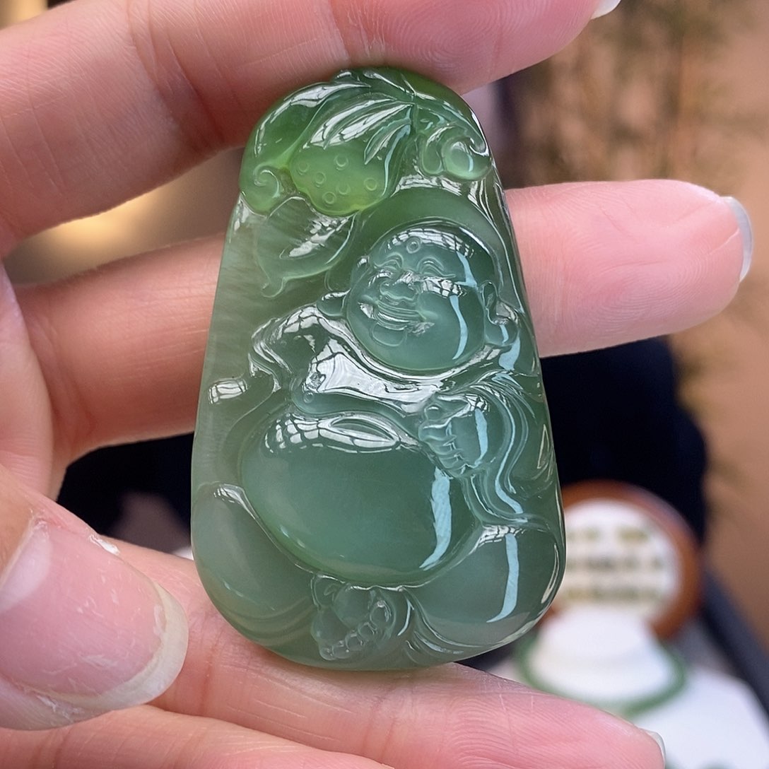 和田玉（碧玉）颈饰未镶嵌P****?