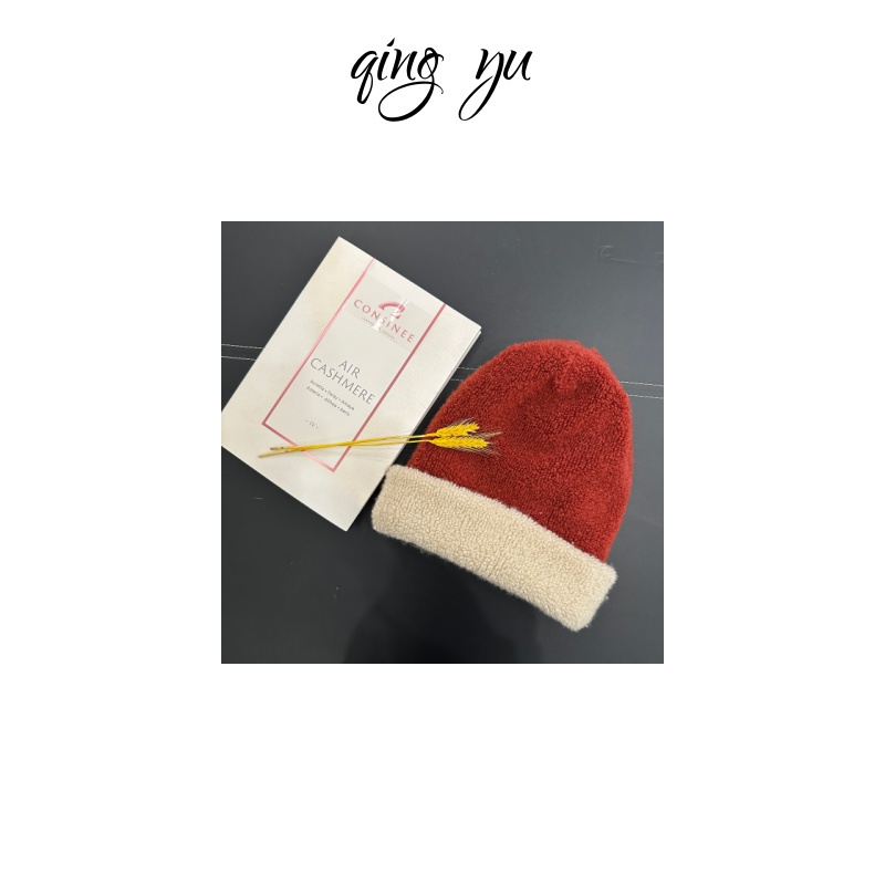 100纯山羊绒帽子毛巾圈加厚双层帽两色正反可戴