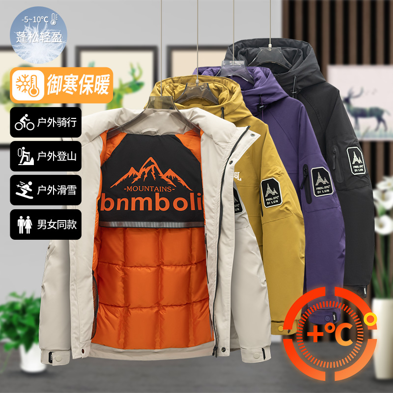 【0571】冬季御寒保暖锁温防寒服男士百搭时尚休闲潮流连帽外套9821