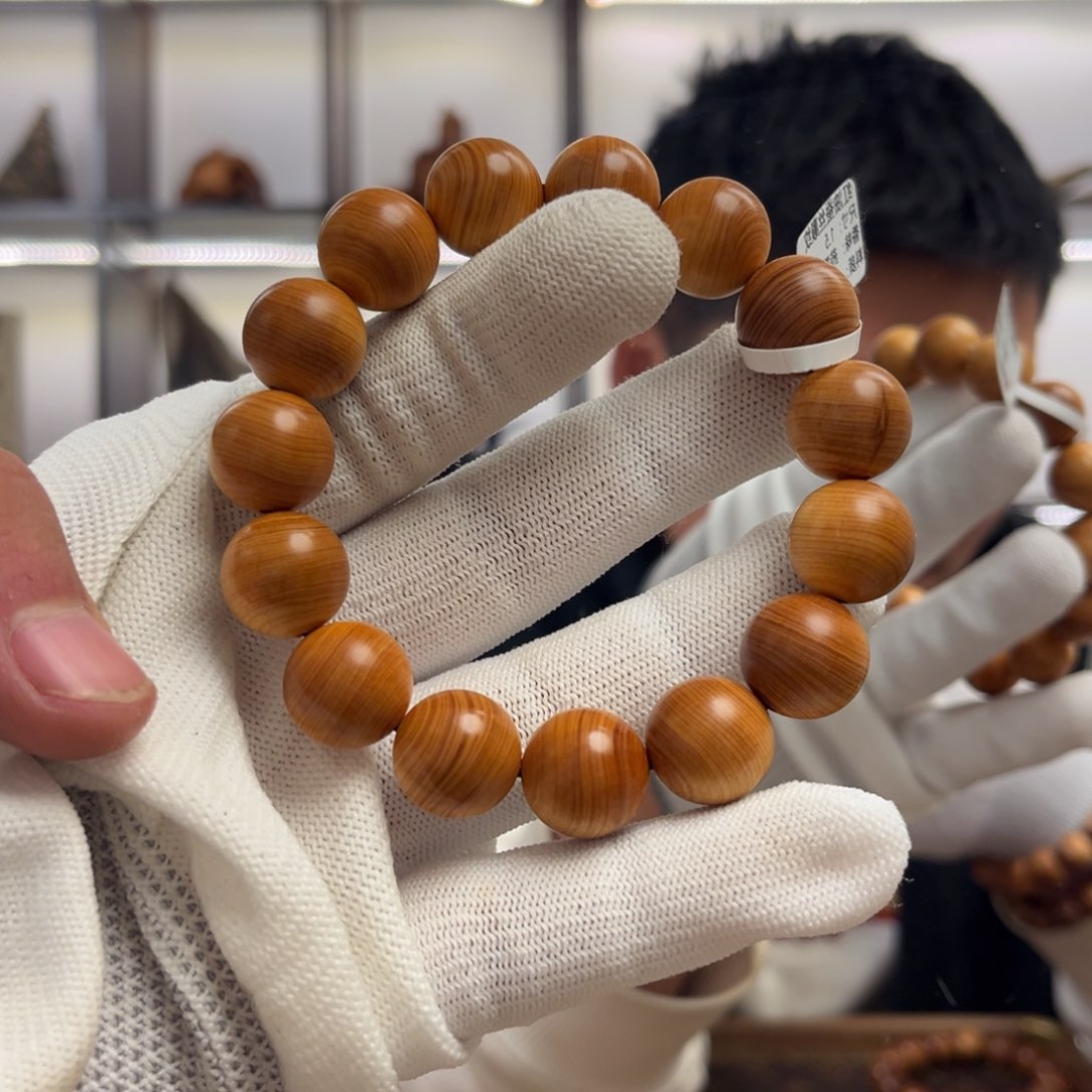 柏木（崖柏）手串/手链15红油顺纹板根料药香味