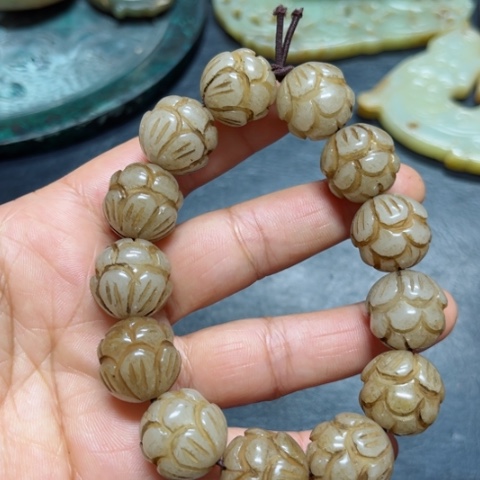 吊坠白玉菩提把件