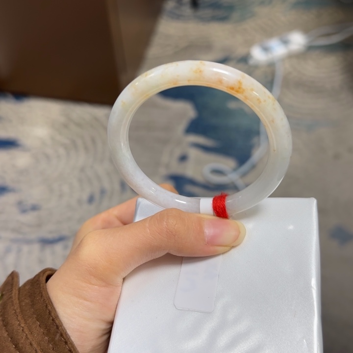 未镶嵌手镯翡翠洒金-52.8圈