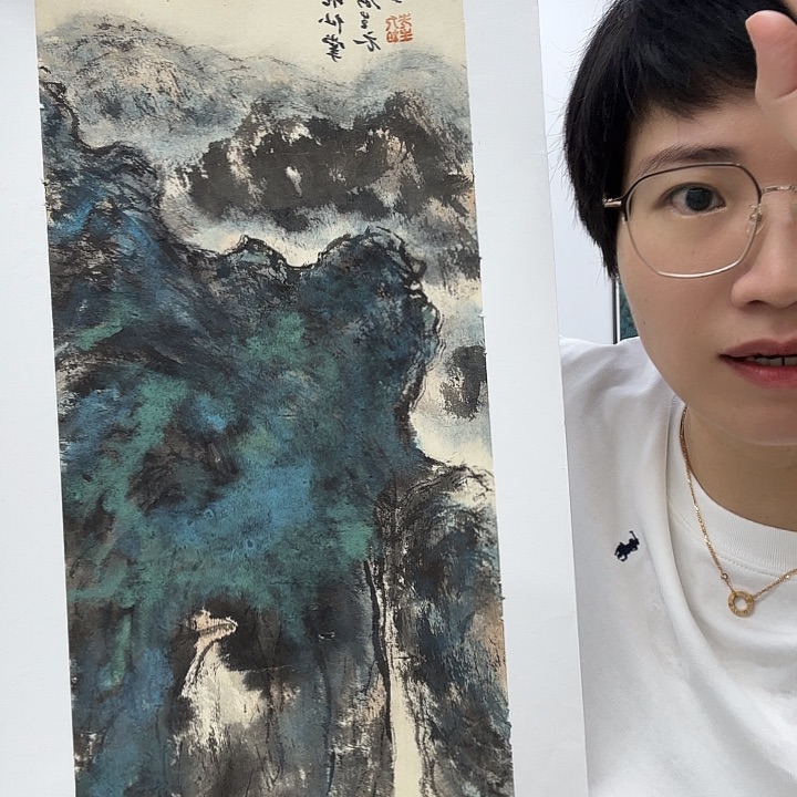 国画我想去找她去玩哈了在走