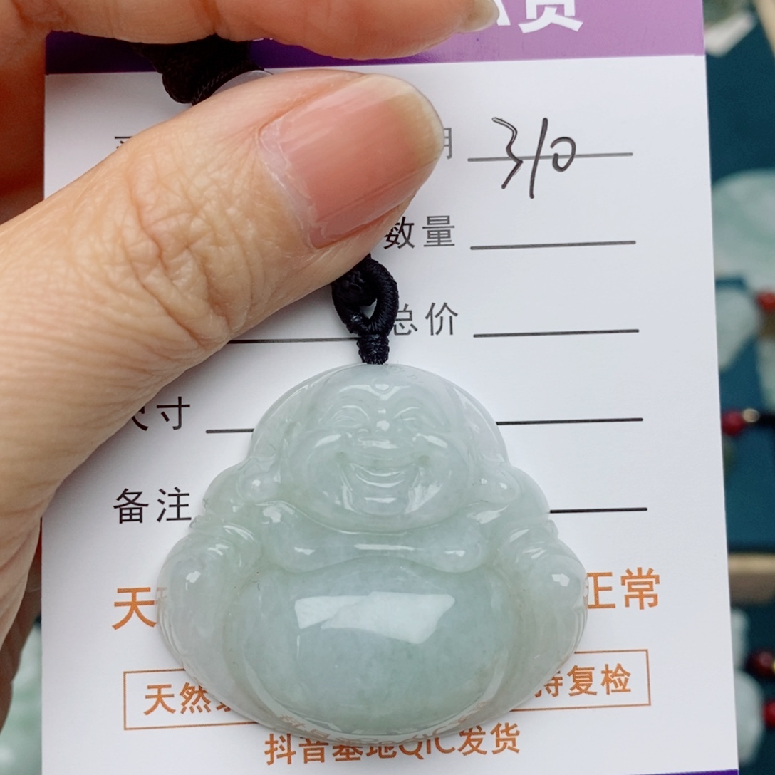 倾***4翡翠未镶嵌颈饰佛公