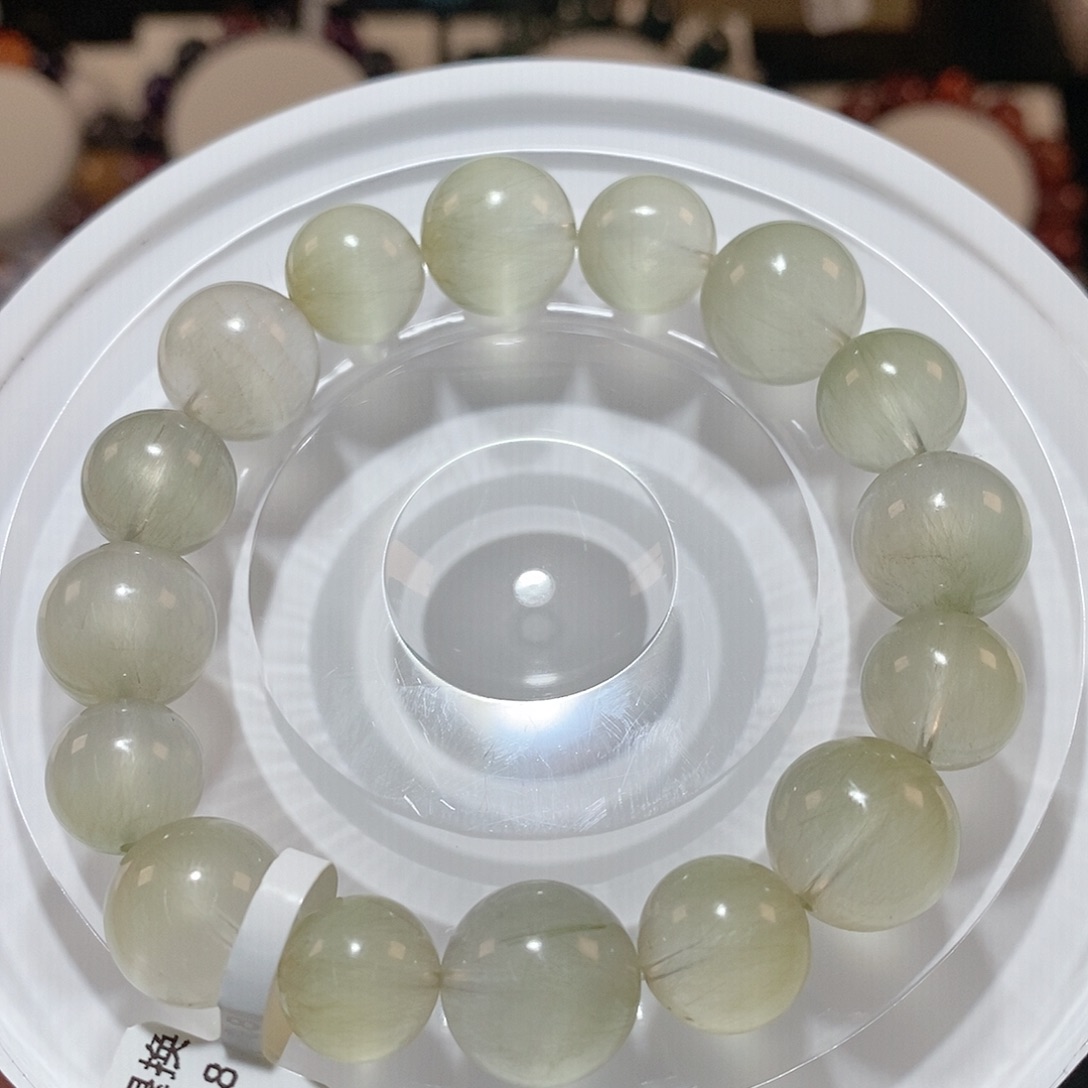 水晶手链未镶嵌F绿兔毛