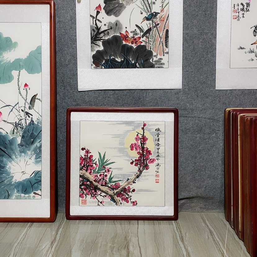 【闪购商品】国画书画作品带框65×65厘米