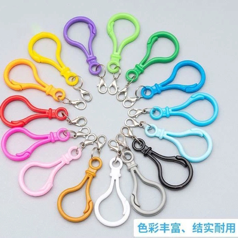 【子菲】彩色diy手工材料亚克力包包塑料龙虾扣挂钥匙扣双圈配件