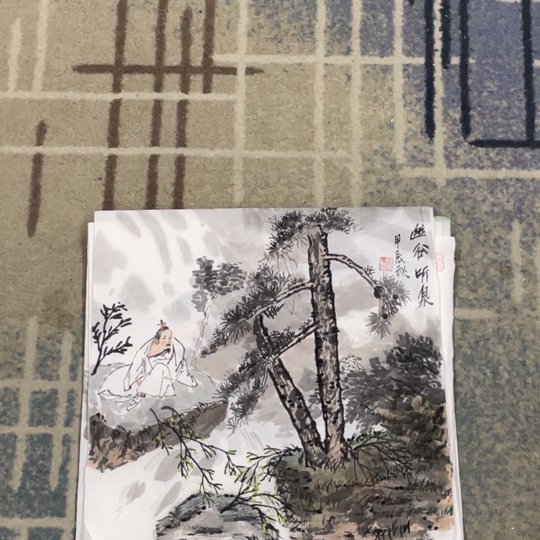 国画35斗方作品人物11111