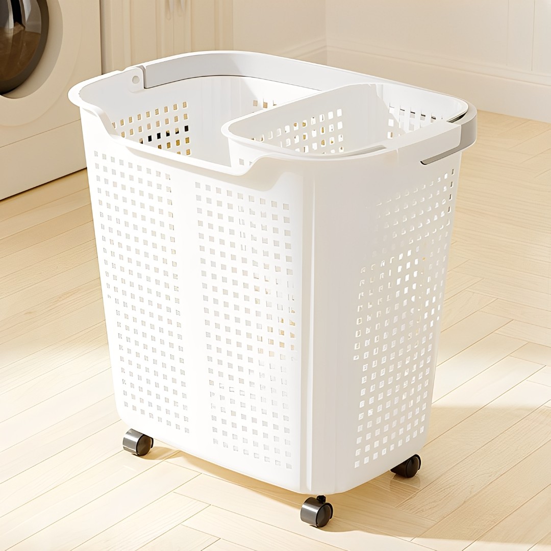 脏衣篓家用卫生间脏衣服收纳筐大容量浴室脏衣篮带轮子杂物洗衣篮