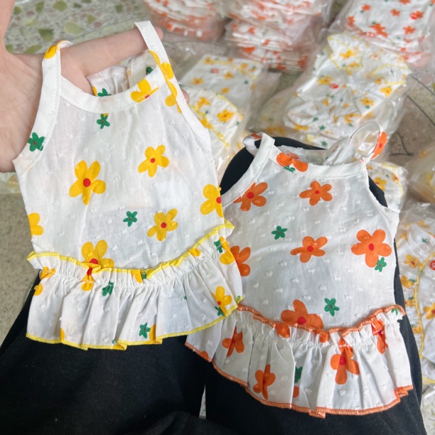 碎花宠物猫咪衣服狗狗吊带背心裙子公主夏季薄款透气