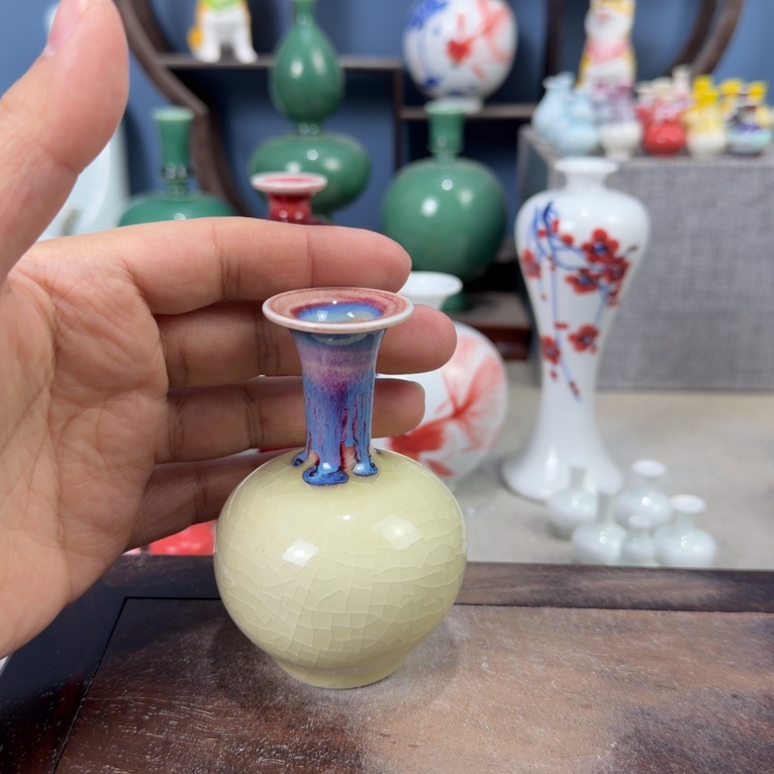 陶瓷手工小花器摆件
