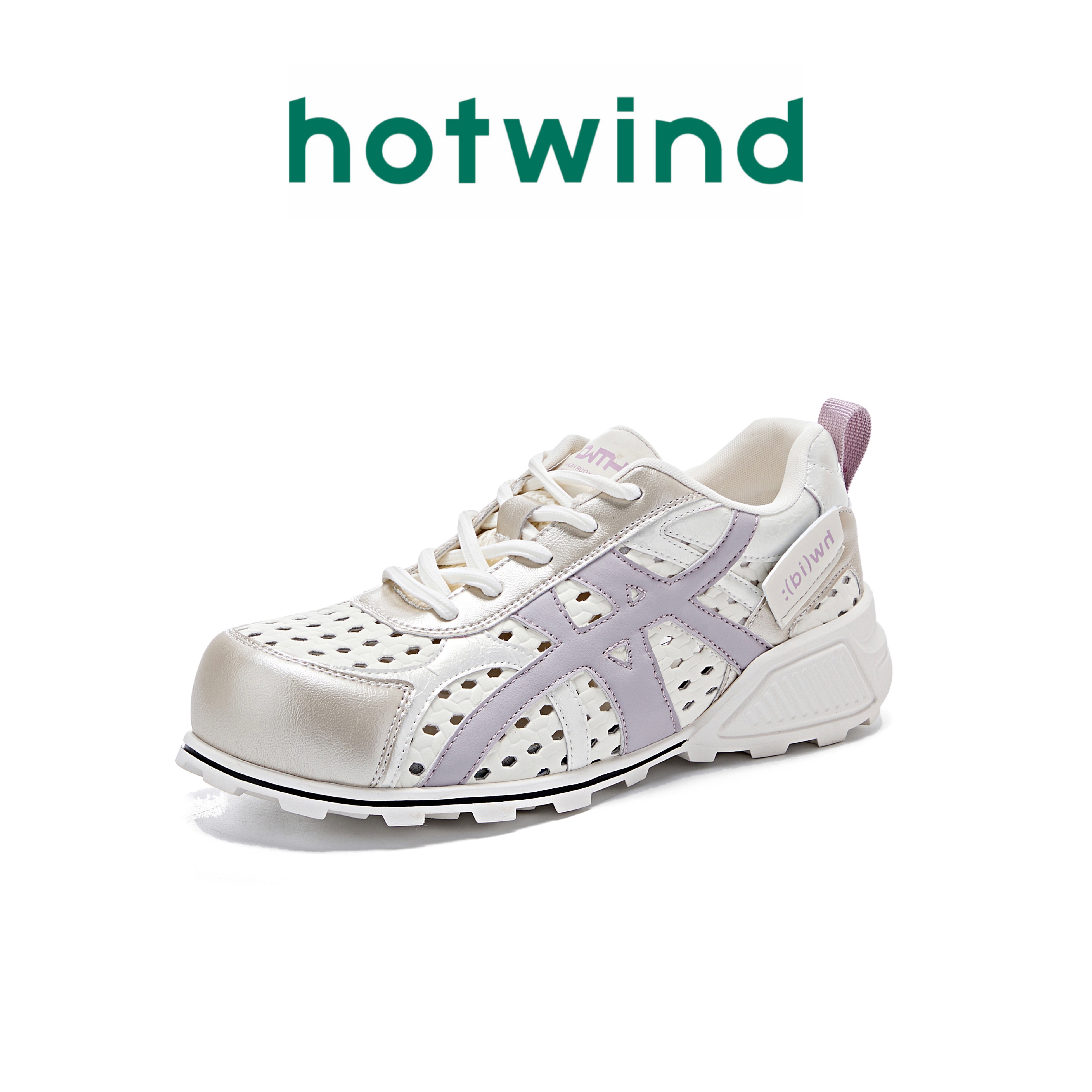 Hotwind/热风2025夏季镂空运动女鞋舒适软底百搭女鞋