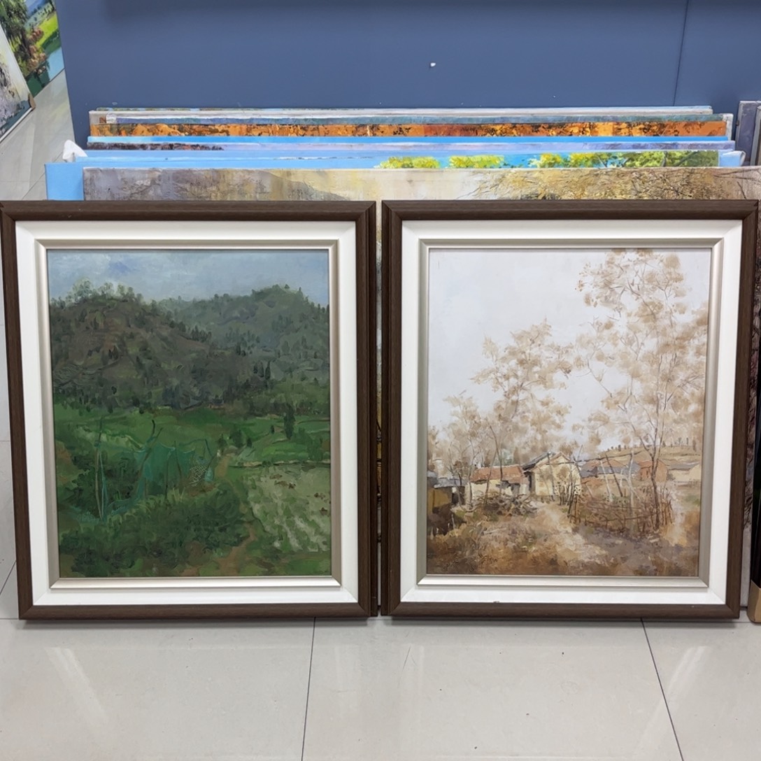 裕***姐手工手绘精品油画2幅