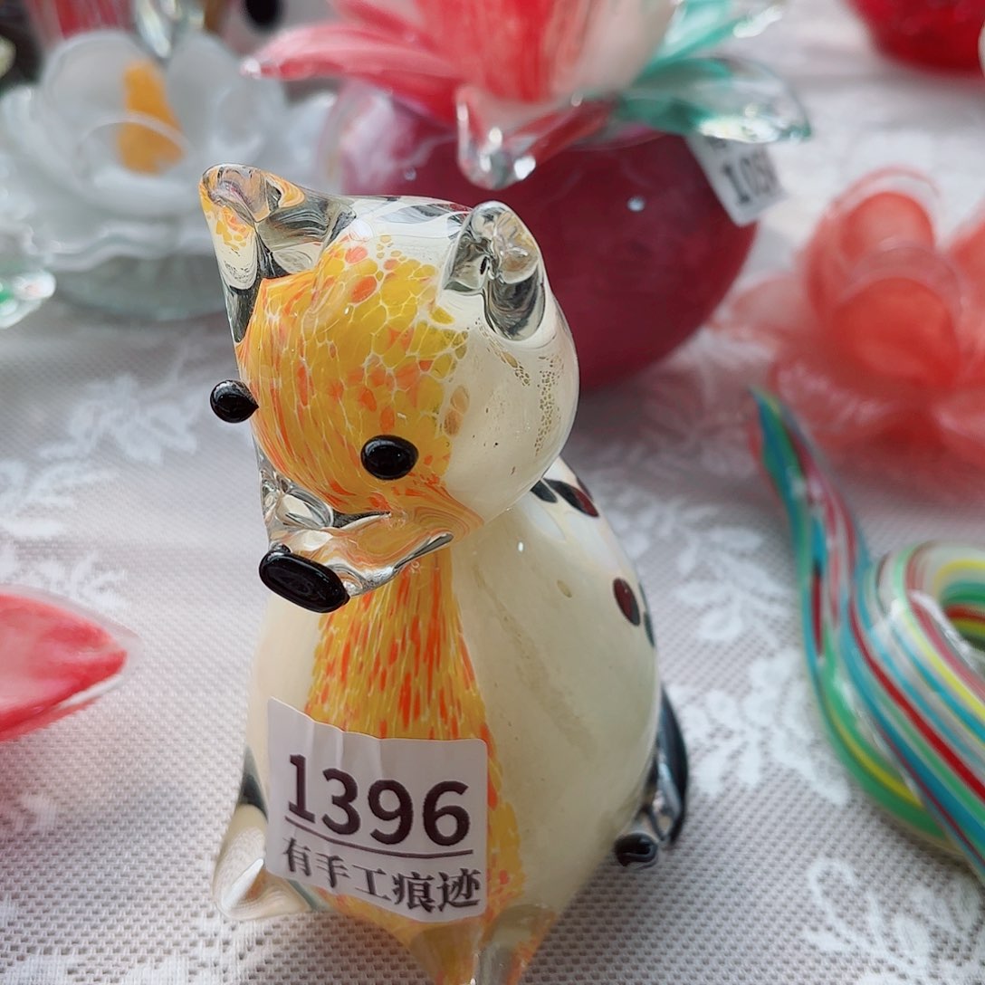 琉璃1396有手工痕迹 家悦美居摆件和花瓶