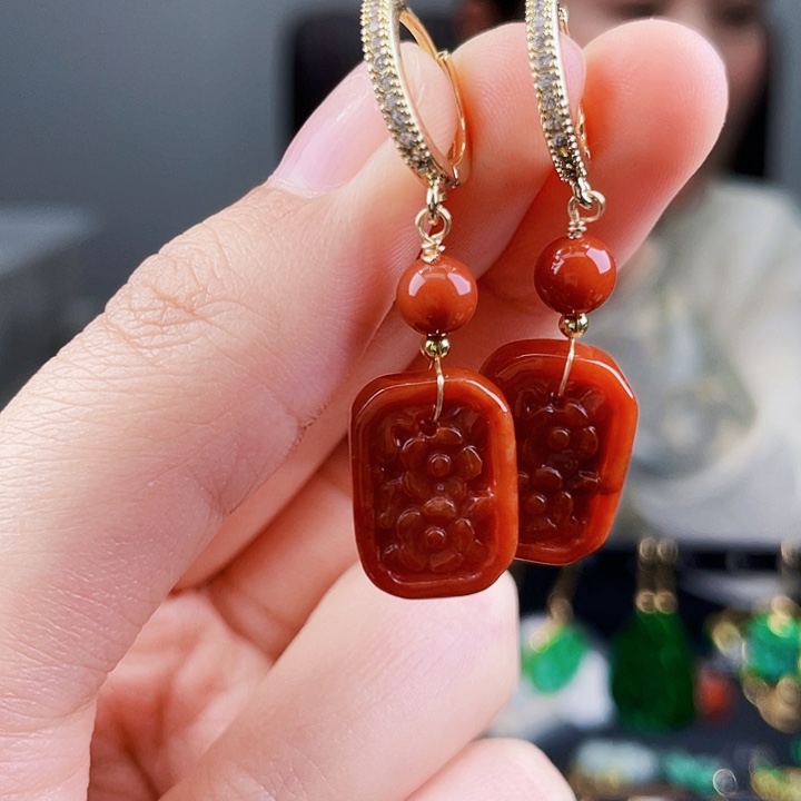 翡翠耳饰未镶嵌饰品