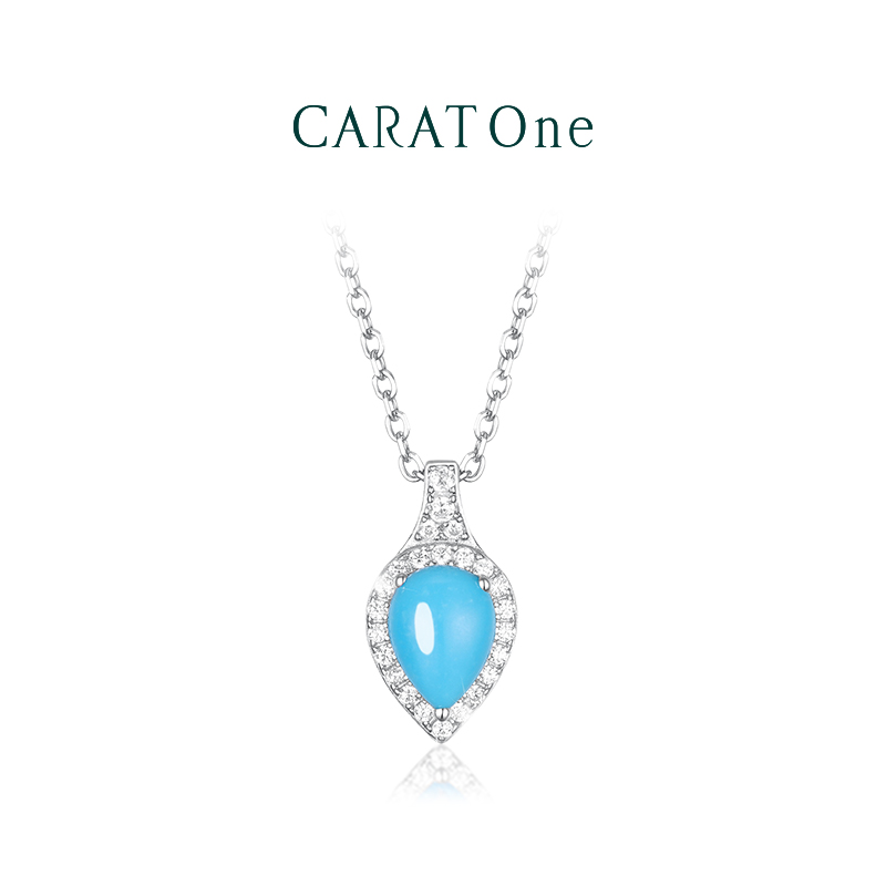 锦蛇系列天然睡美人绿松石S925镀金项链贵气小众珠宝精选