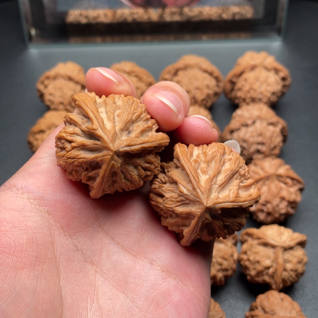 文玩核桃吊坠文山三棱全品无修