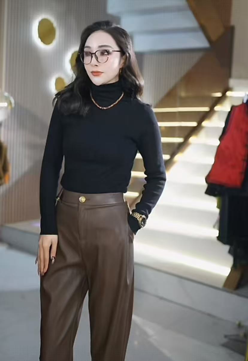 时尚休闲洋百搭收身显瘦细羊毛女士长袖针织衫堆堆领毛衣6W+*022m