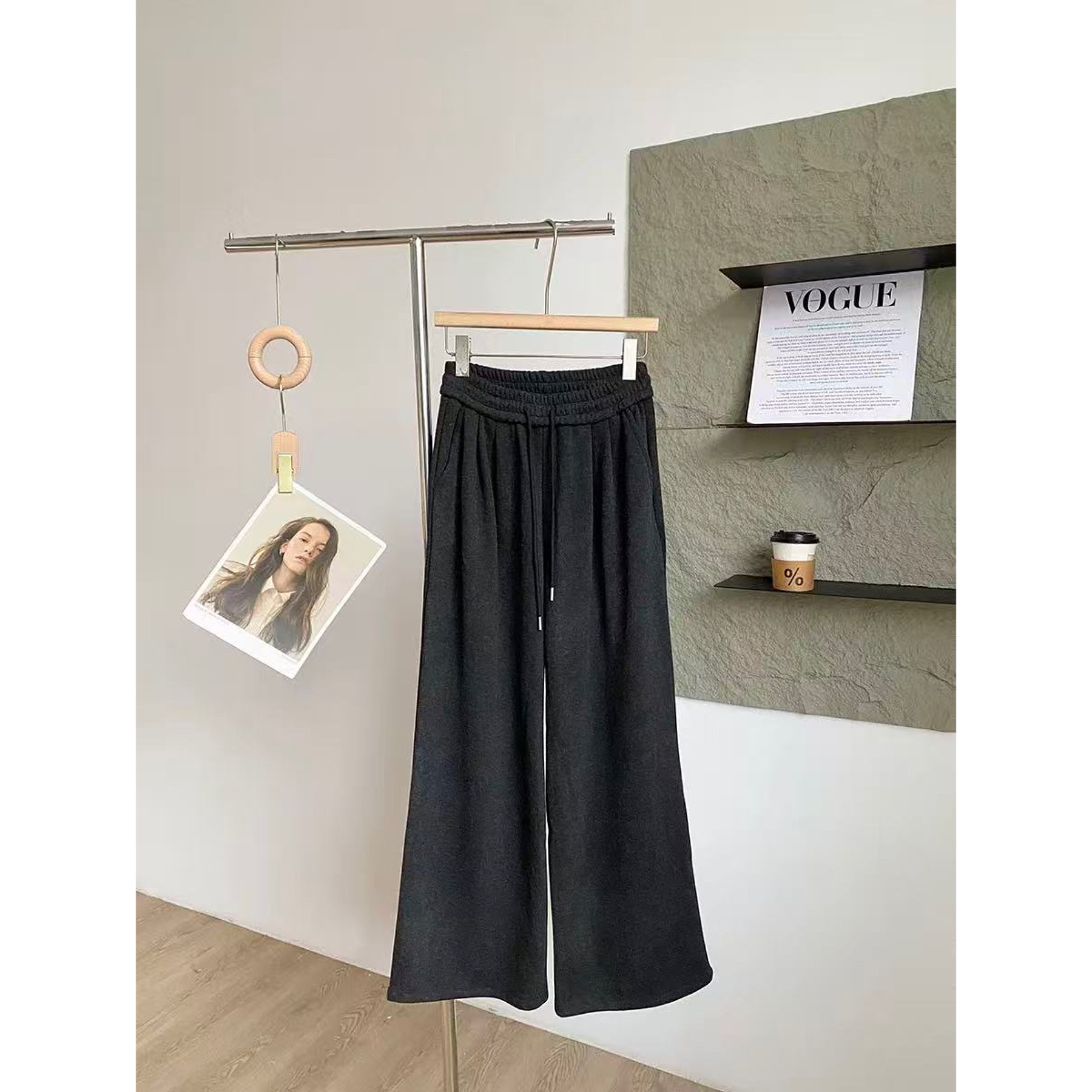 9030韩版时尚简约百搭复合绒休闲裤100