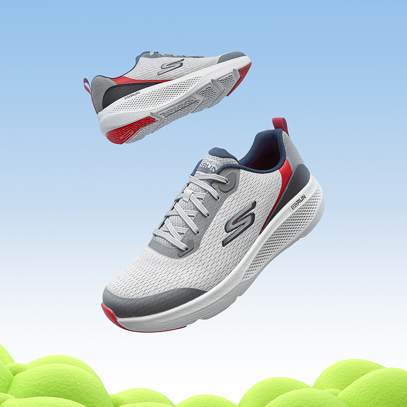 斯凯奇官方正品春夏款斯凯奇男鞋跑鞋运动舒适软底网面跑步休闲鞋