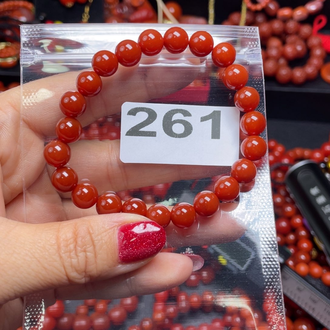 南红玛瑙手链未镶嵌暗****