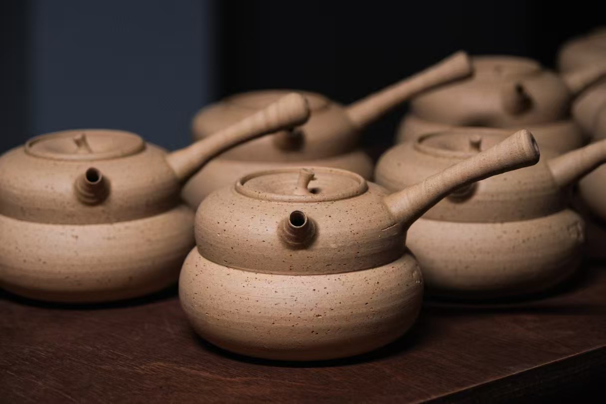 【小崔的茶事】水木长柄葫芦侧把砂铫壶潮州纯手工白泥调砂煮水壶