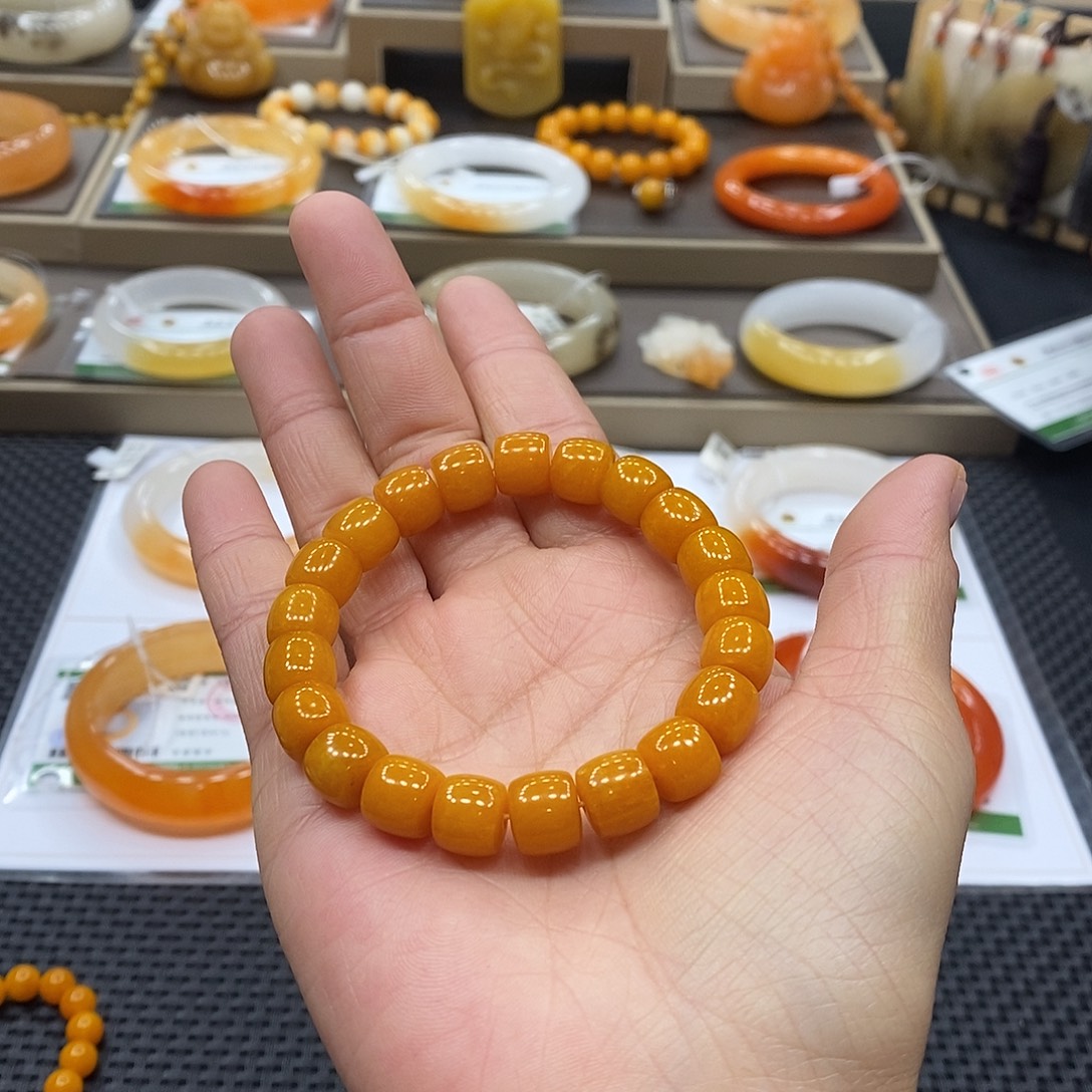 石英质玉（黄龙玉）未镶嵌手串