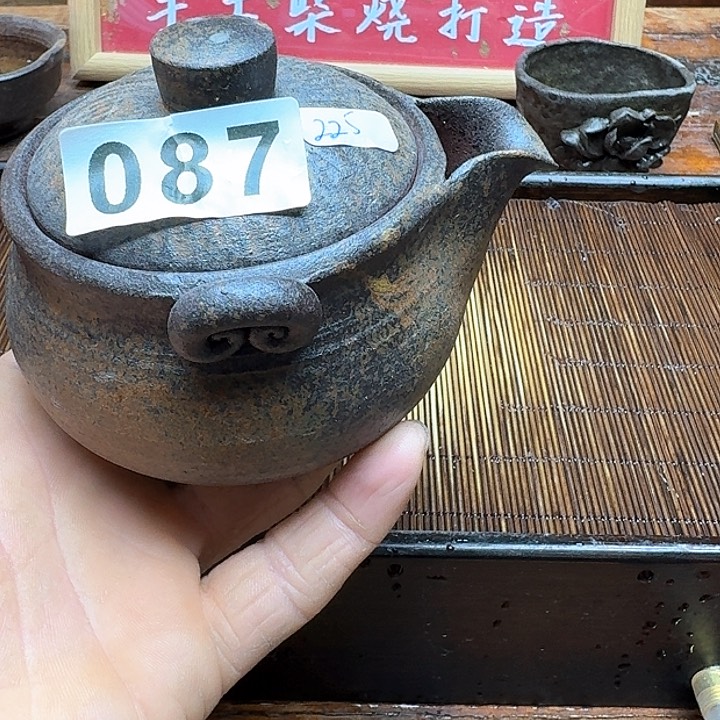 纯手工制作粗陶茶具