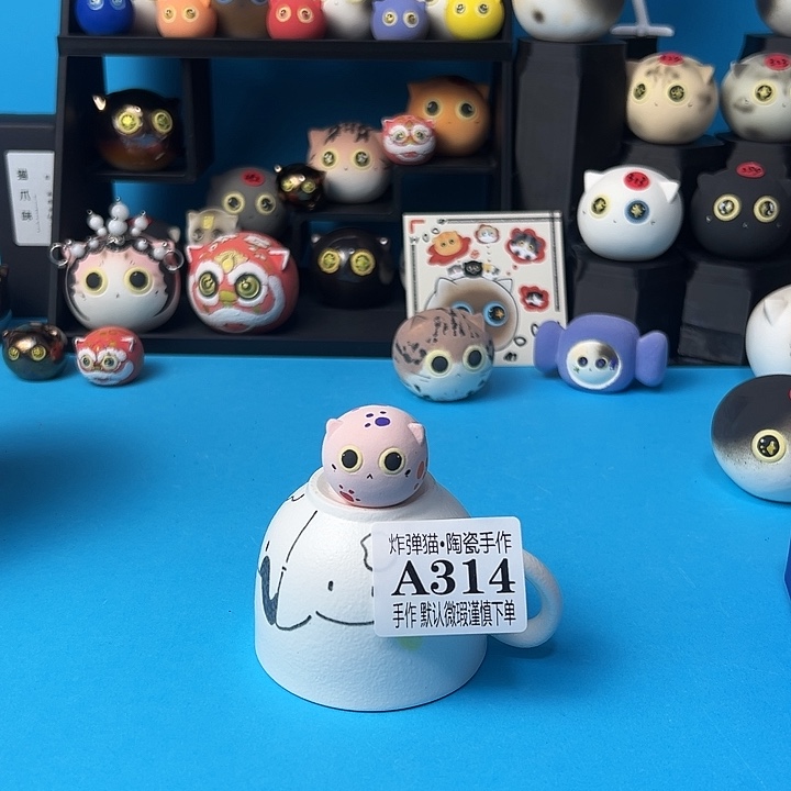 摆件陶A314mini猫爪