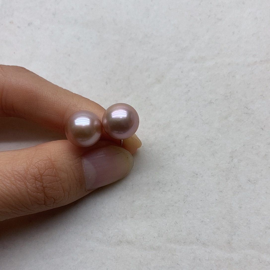 淡水珍珠耳饰银S925镶嵌