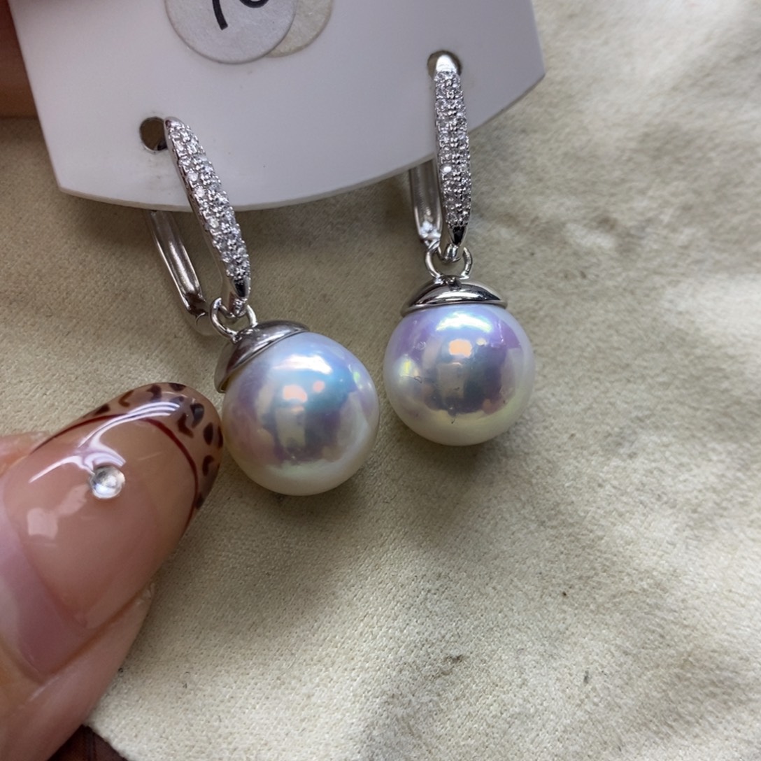 耳饰淡水珍珠银S925镶嵌