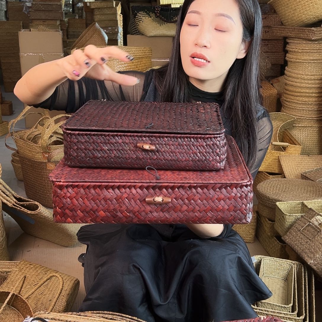 草编草编包/草编收纳盒微瑕疵