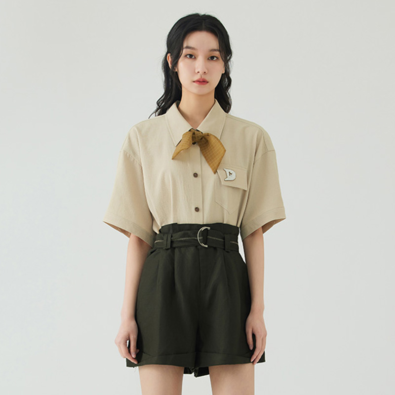 D-HARRY/迪哈利显瘦夏气质时尚休闲通勤复古衬衫DH232D96261D