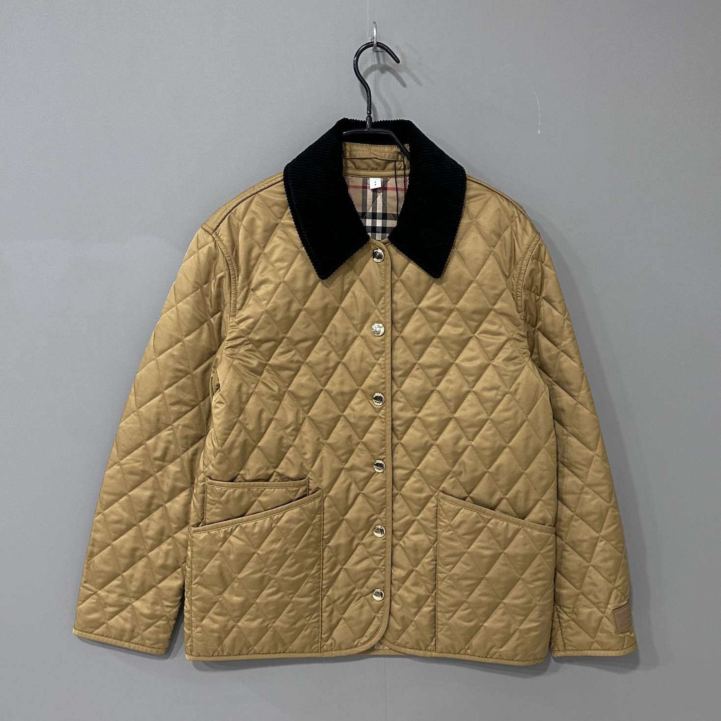 99新 BURBERRY/博柏利 菱格黄金棉服外套 Burberry /S码/09293