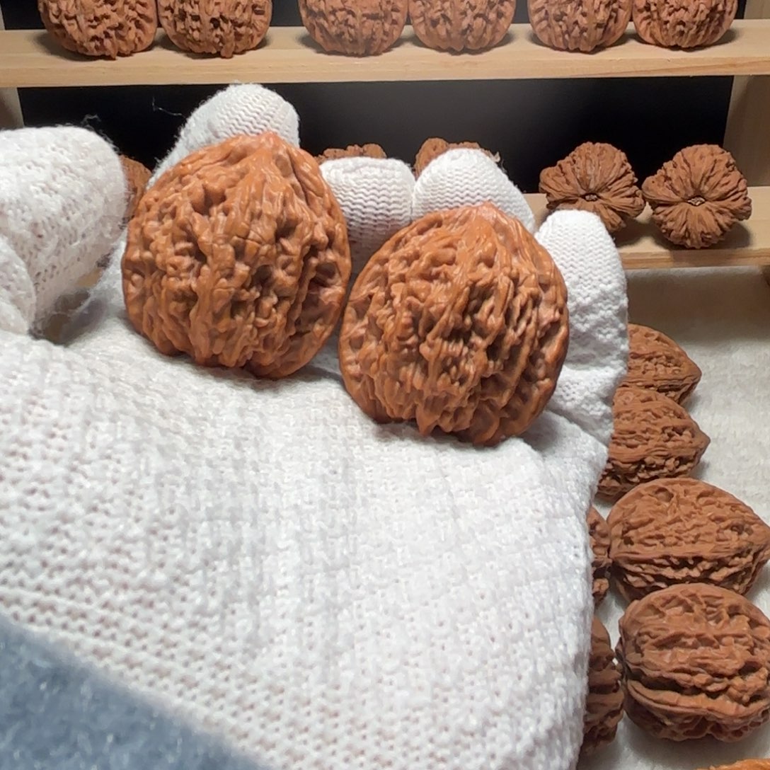 文玩核桃把件麦穗虎头36尺